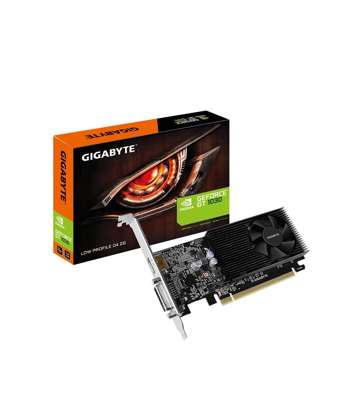 Tarjeta Grfica Gigabyte GeForce GT 1030 D4 2G  2GB GDDR4  Compatible Con Perfil Bajo