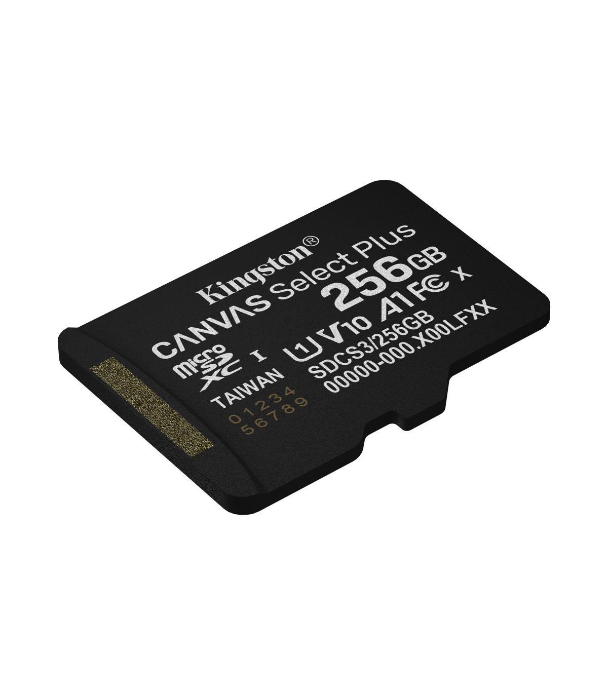 Tarjeta De Memoria Kingston CANVAS Select Plus 256GB MicroSD XC  Clase 10  150MBs