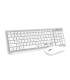 SUBBLIM Teclado con Ratn Bluetooth + 2.4G Combo Dual Prestige Extendido Plata/Blanco