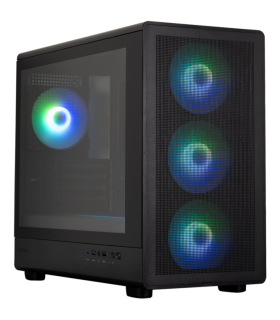 CAJA ZALMAN M5 MATX 4 X VENT 120MM ARGB 2XUSB 3.0 NEGRO S/N FUENTE