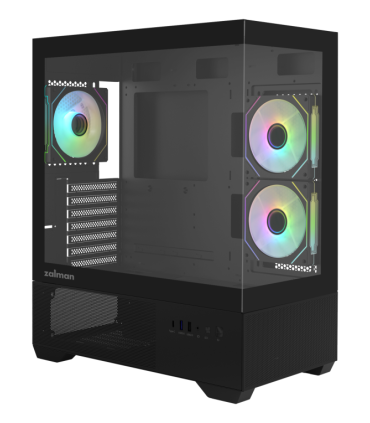CAJA ZALMAN CHRONIX ATX 3 XVENT 120MM ARGB 1XUSB 3.0 NEGRO S/N FUENTE