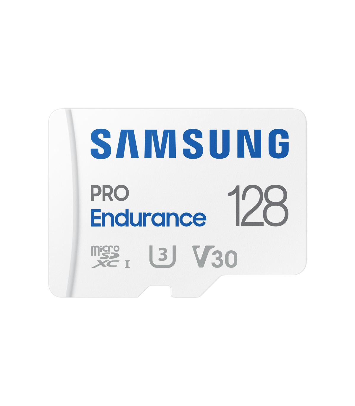 Tarjeta De Memoria Samsung Pro Endurance 128GB MicroSD XC Con Adaptador  Clase 10  100MBs