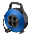 Regleta enrollable Phasak BN 3411/ 4 Tomas de Corriente/ Cable 10m/ Azul