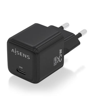CARGADOR DE PARED GAN AISENS ASCH-25W1P013-BK  1XUSB TIPO-C 25W