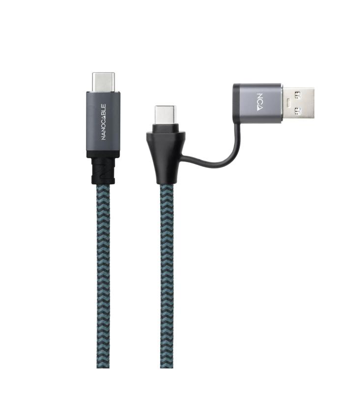 Nanocable Cable USB3.2 100W USB-C+A USB-C 1,5 M