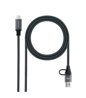 Nanocable Cable USB3.2 100W USB-C+A USB-C 2 M