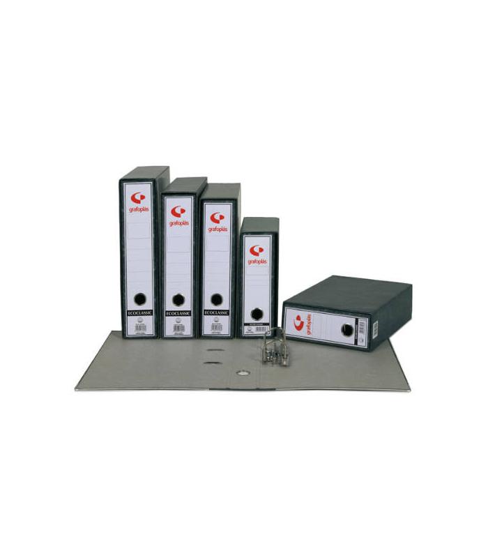 ARCHIVADOR JASPEADO ECOCLASSIC NEGRO A4 NATURAL LOMO ANCHO 290X318X75 GRAFOPLAS 7169000
