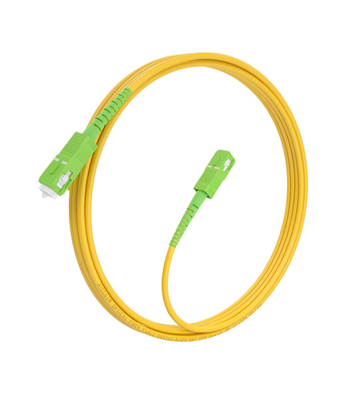 Cable De Fibra Ptica G657A2 3.0 9 125 SMF Aisens A152-0982  LSZH  5m  Amarillo