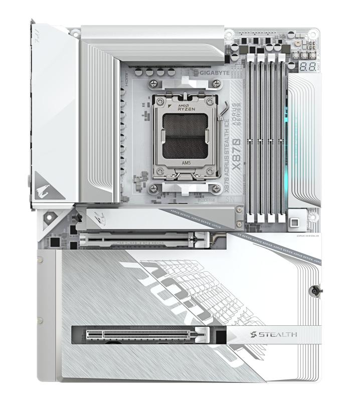 PLACA BASE GIGABYTE X870 A STEALTH ICE DDR5 AM5 ATX WIFI