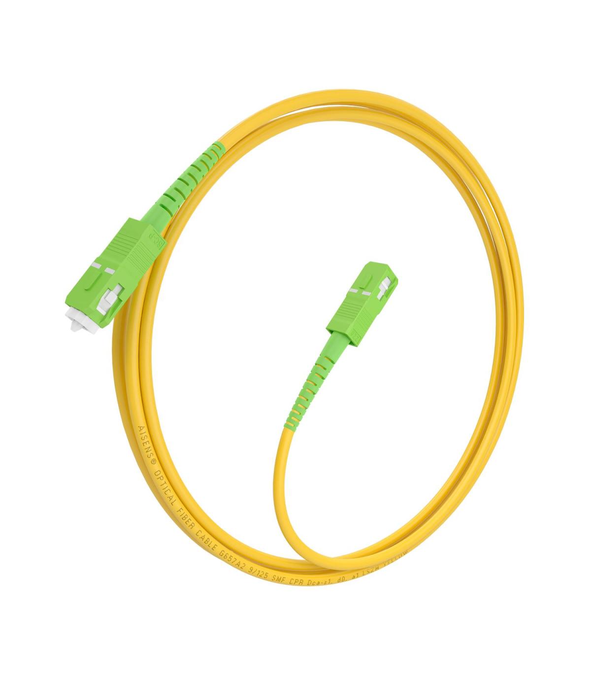 CABLE AISENS FIBRA G657A2 3.0 9 125 SMF SIMPLEX LSZH SC APC 3.0M