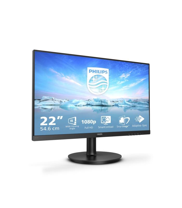 Monitor Philips V-Line 221V8A 21.5'  Full HD  Multimedia  Negro