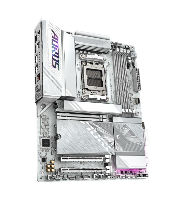PLACA GIGABYTE X870E A ELITE WIFI7 ICE (BLANCO),AMD,AM5,X870E,4DDR5,256GB,1HDMI+1FHDMI+2USB4,4SATA3+4M.2,2.5GBLAN+WIFI7+BT5.4,6U