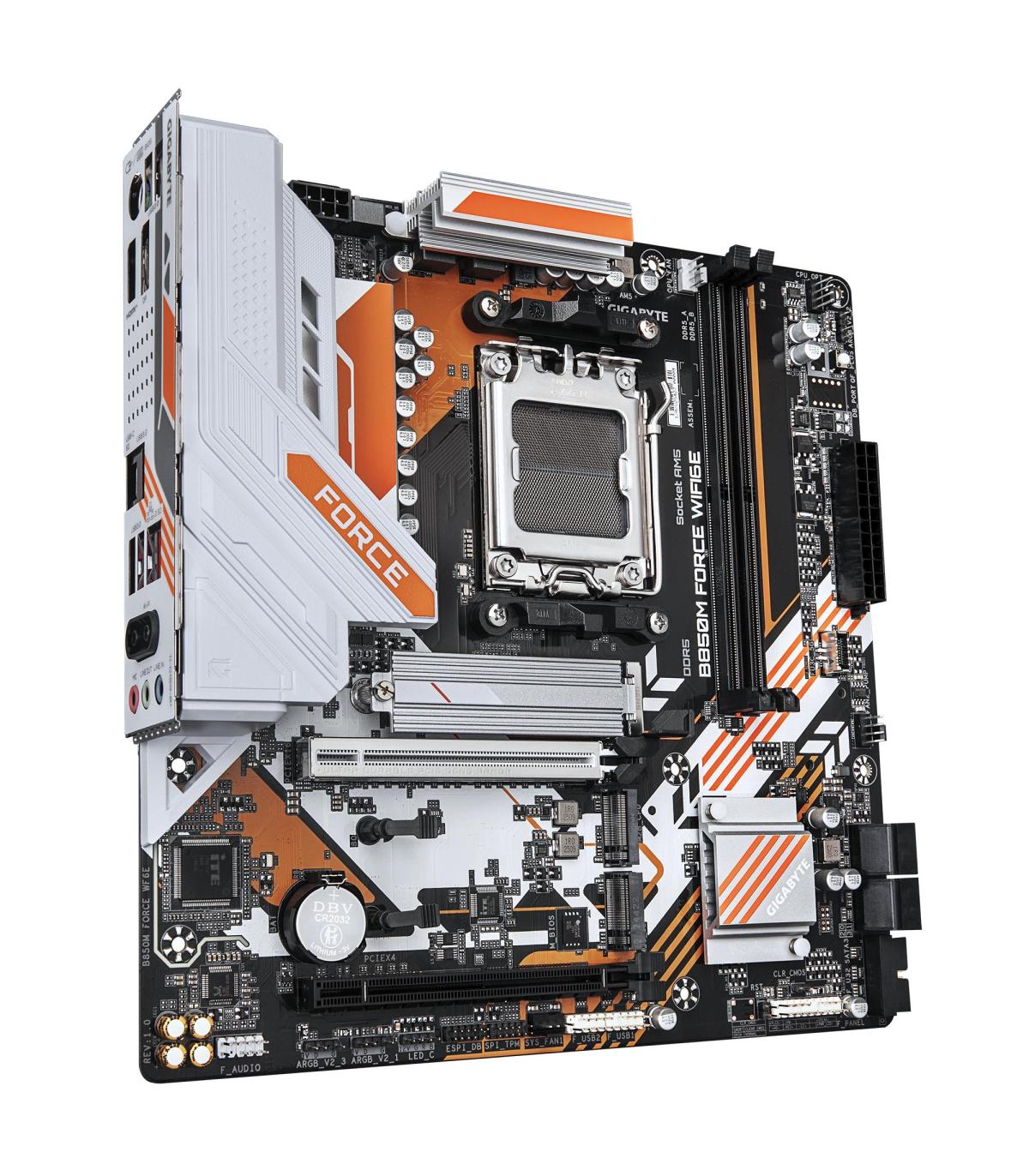 PLACA GIGABYTE B850M FORCE WF6E,AMD,AM5,B850,2DDR5,128GB,1HDMI+1DP,4SATA3+3M.2,GBELAN+WIFI6E+BT5.3,4USB3.2,MATX