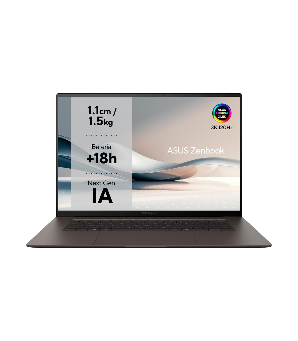 PORTATIL ASUS ZENBOOK S UM5606WA-RK320W AI R9-HX370 32GB 1TB 16"OLED W11H
