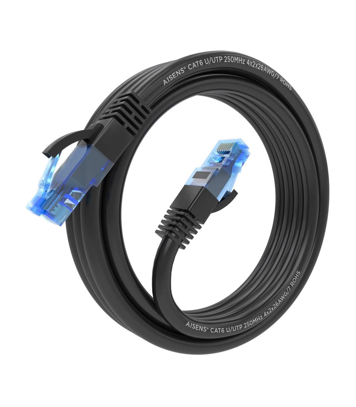 CABLE RED AISENS LATIGUILLO RJ45 CAT.6 UTP AWG26 CCA NEGRO 2.0M