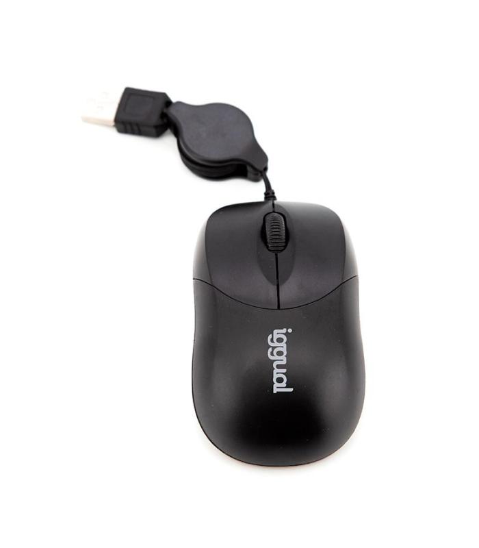 Iggual Ratn Retrctil COM-BASIC-800DPI Negro