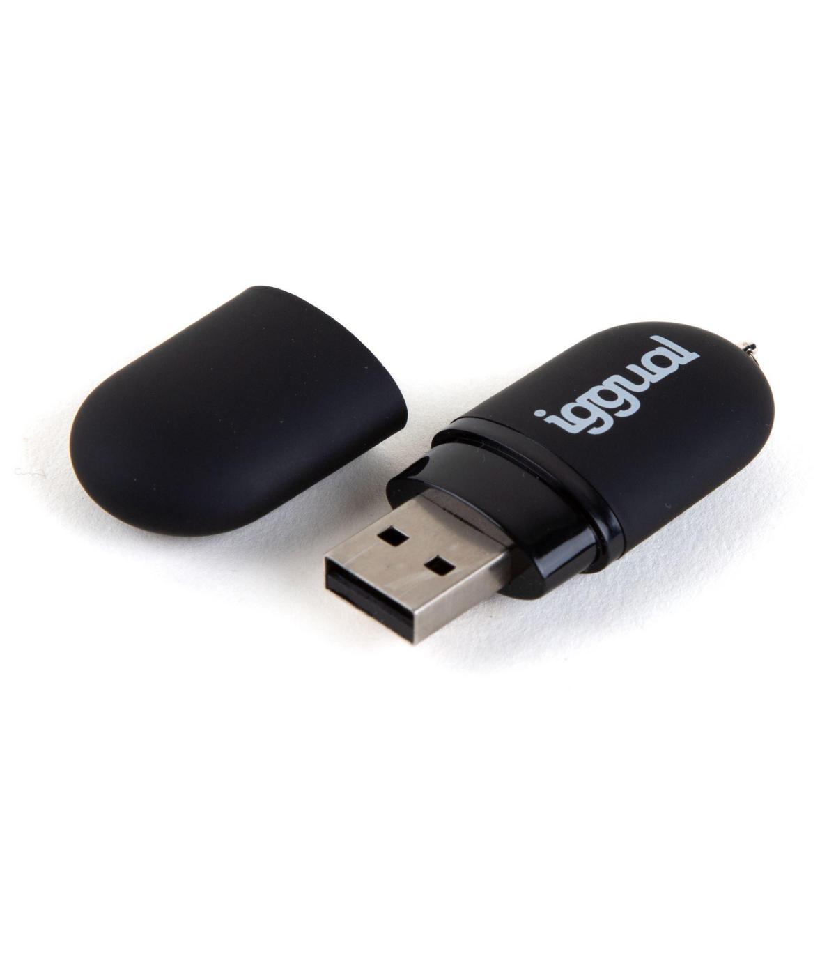 Iggual Lpiz USB 2.0 16GB PEN16 Negro Con Tapa