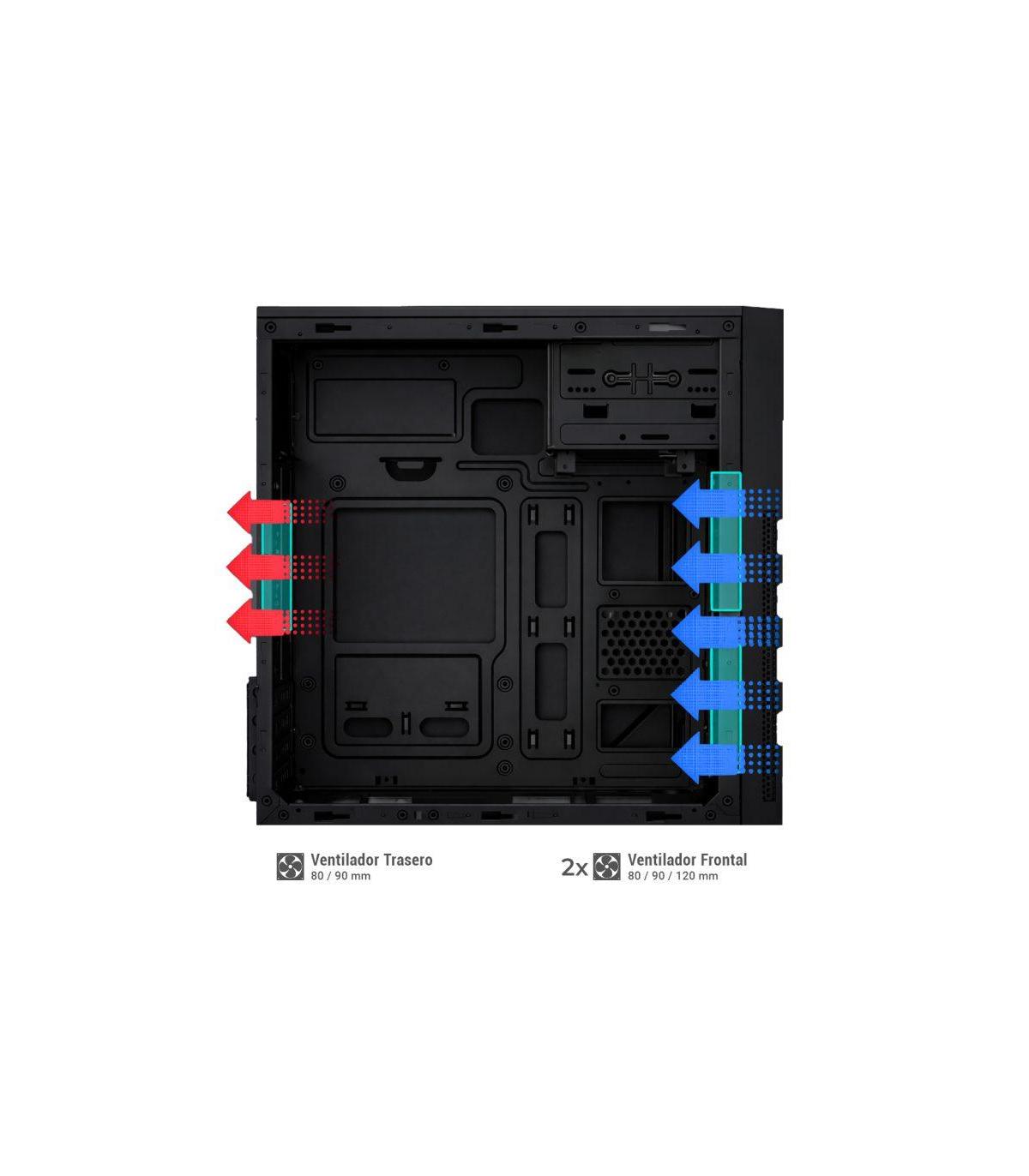 CAJA MICRO-ATX COOLBOX M680 USB-C 3.2 GEN1 USBA (FUENTE BASIC500) COO-PCM680-1