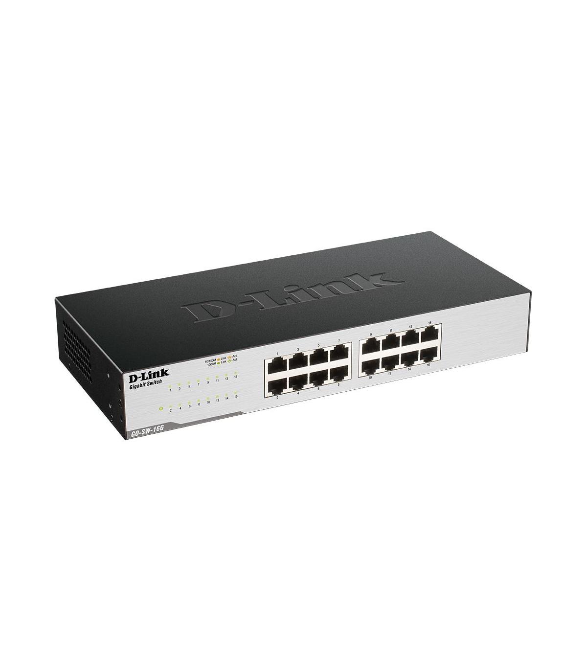 D-Link GO-SW-16G - Switch - 16 Puertos 10 100 1000 - Sobremesa