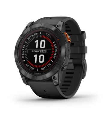 SMARTWATCH GARMIN FENIX 7X PRO SOLAR GRIS CORREA NEGRA