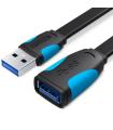 Cable Alargador USB 3.0 Vention VAS-A13-B150/ USB Macho - USB Hembra/ 5Gbps/ 1.5m/ Negro y Azul