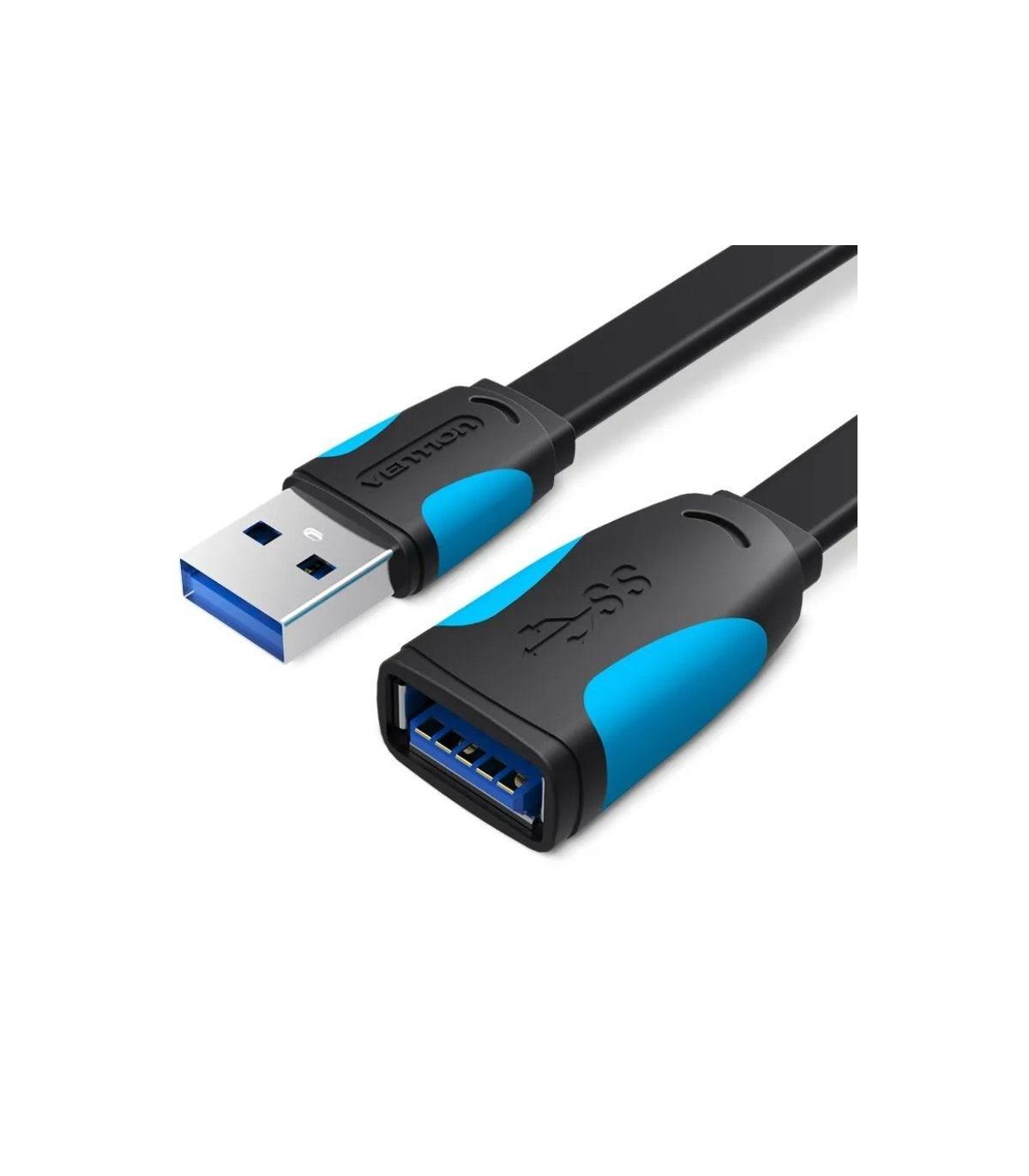Cable Alargador USB 3.0 Vention VAS-A13-B150/ USB Macho - USB Hembra/ 5Gbps/ 1.5m/ Negro y Azul