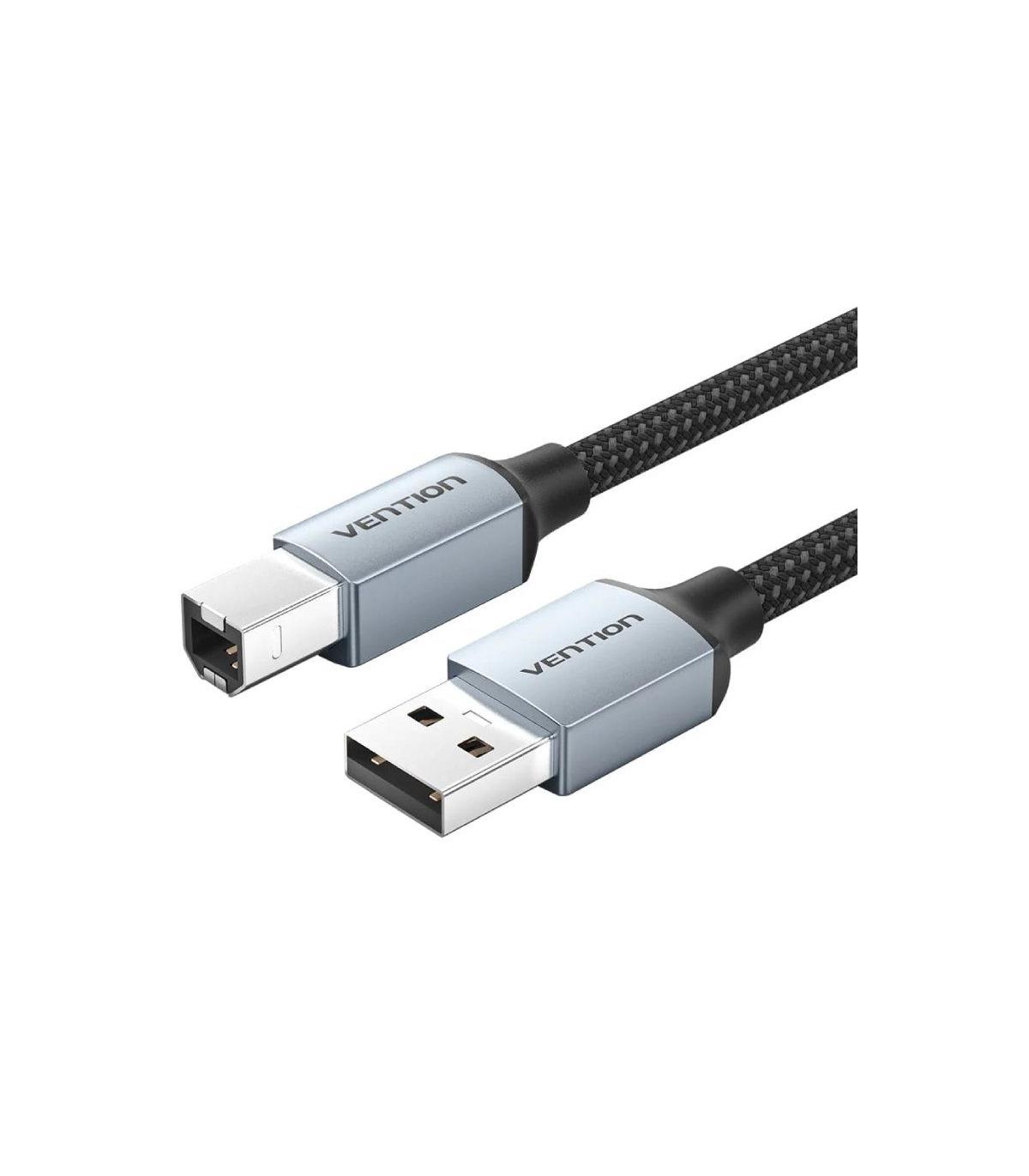 Cable USB 2.0 Impresora Vention CTTHI/ USB Tipo-B Macho - USB Macho/ 480Mbps/ 3m/ Gris