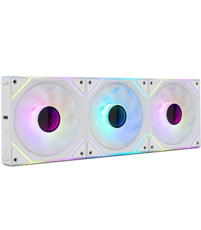 Pack 3 Ventiladores Nox Pro Link/ ARGB/ 12cm/ Blancos