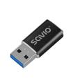 ADAPTADOR SAVIO AK-81 USB-C 3.1 USB-A 3.1 BLACK