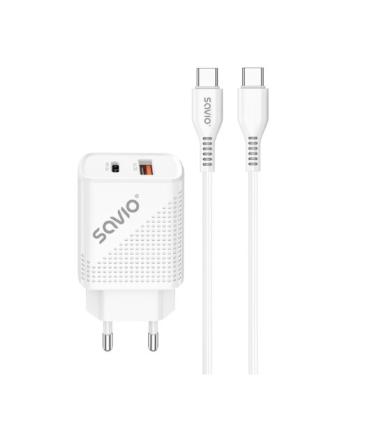 CARGADOR SAVIO LA-05 DUAL 18W USB 3.0 + CABLE