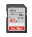 Tarjeta de Memoria SanDisk Ultra 32GB SD HC UHS-I - SDXC/ Clase 10/ 120MBs