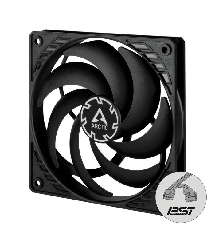 Ventilador Arctic P12 Slim PWM PST  12cm  Negro