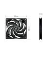 Ventilador Arctic P12 Slim PWM PST  12cm  Negro