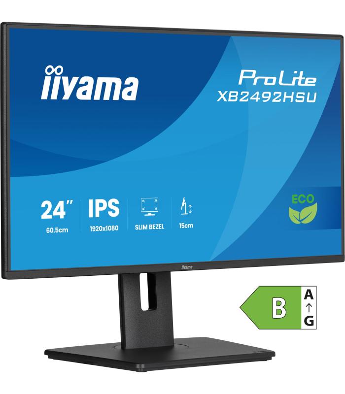 MONITOR IYAMA PROLITE XB2492HSU-B1, 61 CM (24"), 1080 X 1920 PIXELES, QUAD HD, LED, 3 MS, NEGRO
