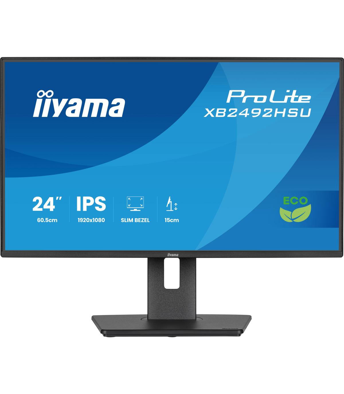 MONITOR IYAMA PROLITE XB2492HSU-B1, 61 CM (24"), 1080 X 1920 PIXELES, QUAD HD, LED, 3 MS, NEGRO