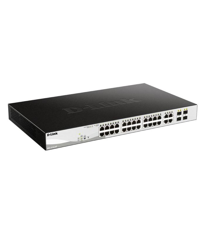 Switch Gestionado D-Link DGS-1210-24P 24 Puertos  RJ-45 10 100 1000  PoE  SFP
