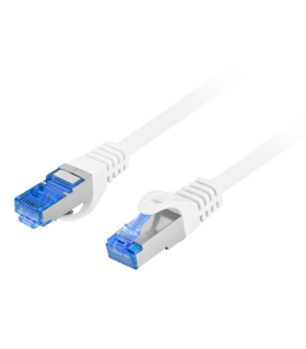 CABLE RED LANBERG LATIGUILLO CAT.6A S/FTP LSZH CCA 0.5M BLANCO FLUKE PASSED