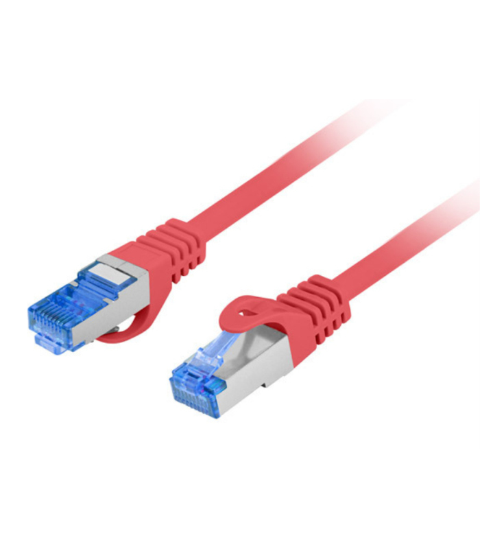 CABLE RED LANBERG LATIGUILLO CAT.6A S/FTP LSZH CCA 0.5M ROJO FLUKE PASSED