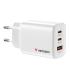 CARGADOR DE PARED GAN VERBATIM ESSENTIALS  2XUSB TIPO-C 1XUSB  65W