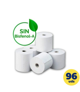 Caja de Rollos de Papel Trmico Genrico 80x55 BPAF/ 80 x 55mm/ 12 paquetes/ 96 unidades