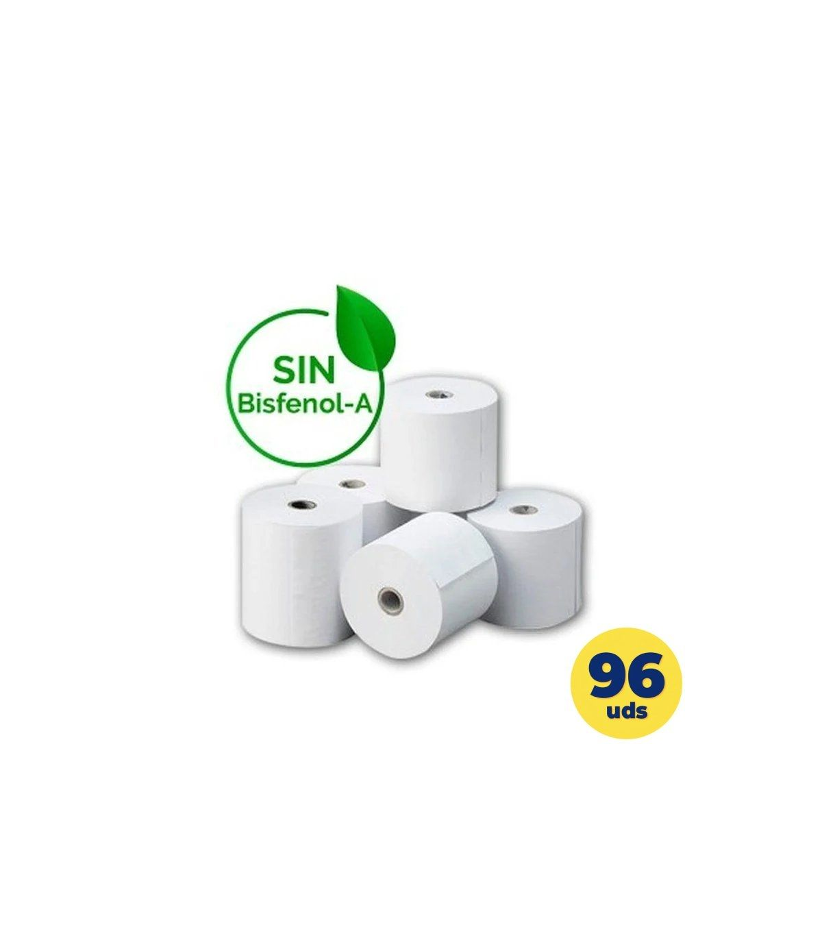 Caja de Rollos de Papel Trmico Genrico 80x55 BPAF/ 80 x 55mm/ 12 paquetes/ 96 unidades