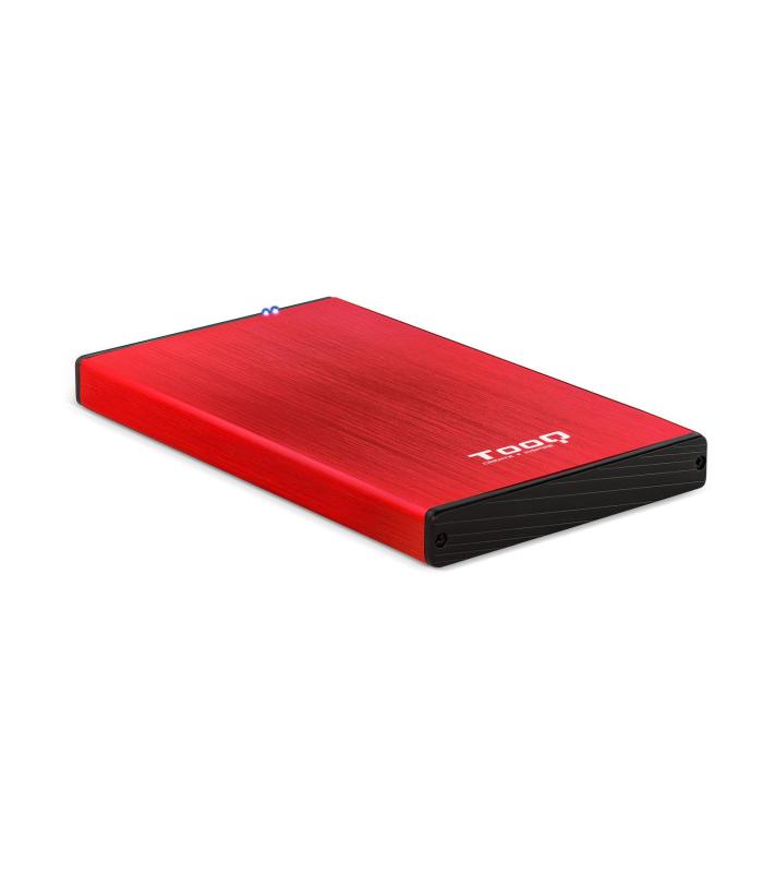 CARCASA HDD TOOQ TQE-2527R 2,5" 9,5 MM SATA USB 3.0 3.1 ROJO