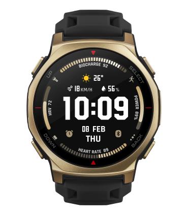 Amazfit T-rex 3 Pro 3,35 Cm (1.32") AMOLED 44 Mm Digital 466 X 466 Pixeles Pantalla Tctil Oro Wifi GPS (satlite)