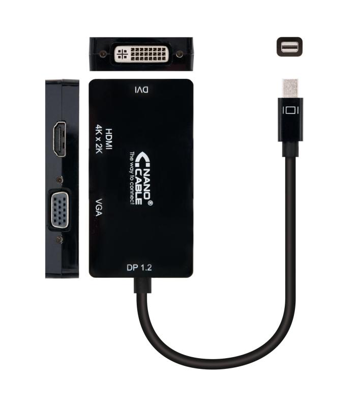Nanocable Conversor Mini Displayp VGA DVI HDMI 3E
