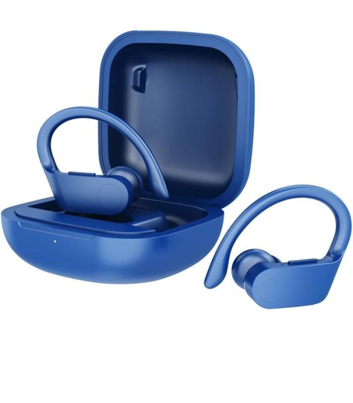 Auriculares Deportivos Bluetooth Daewoo DW2024 con estuche de carga/ Autonoma 5h/ Azules