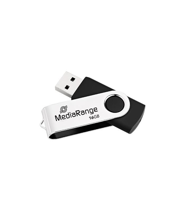 PENDRIVE 16GB USB 2.0 MEDIARANGE SILVER-BLACK