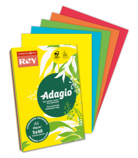 PAQUETE 500H PAPEL 80GR A4 ROJO INTENSO ADAGIO 40002485