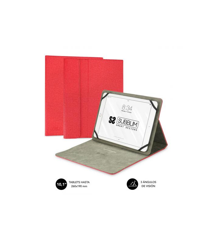 SUBBLIM Funda Tablet Clever Stand Tablet Case 10,1\" Red
