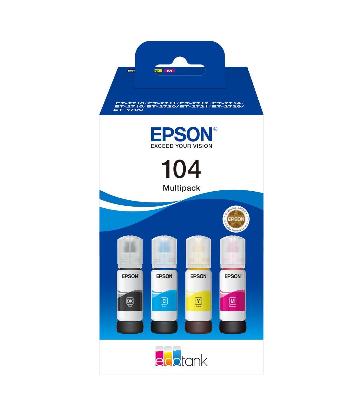 Epson Botellas Multipack Ecotank 104 4 Colores