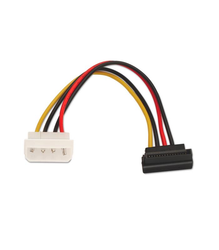 CABLE AISENS SATA ALIMENTACION ACODADO MOLEX 4PIN M-SATA H 16CM